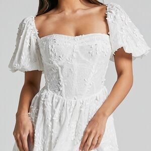 Showpo White Puff Sleeve Sundress